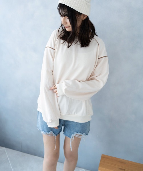 NinaetLina（ニナエリナ）の「バックリボンプルオーバー（Tシャツ/カットソー・レディース・アイボリー/ブラウン/グレー・FREE）」の21枚目の写真