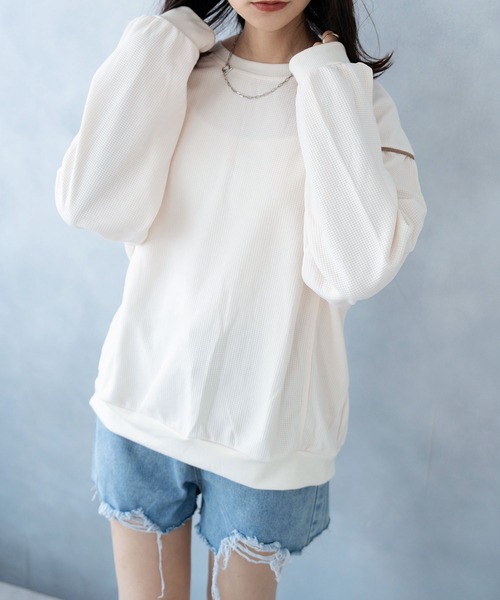 NinaetLina（ニナエリナ）の「バックリボンプルオーバー（Tシャツ/カットソー・レディース・アイボリー/ブラウン/グレー・FREE）」の22枚目の写真