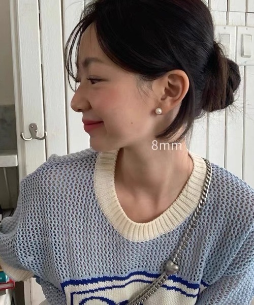 E&C closet…（イーアンドシークローゼット）の「シンプルパールピアス（ピアス（両耳用）・レディース・ホワイト/ホワイト系その他/ホワイト系その他2/ホワイト系その他3/ホワイト系その他4・8/10/12/14/16）」の2枚目の写真