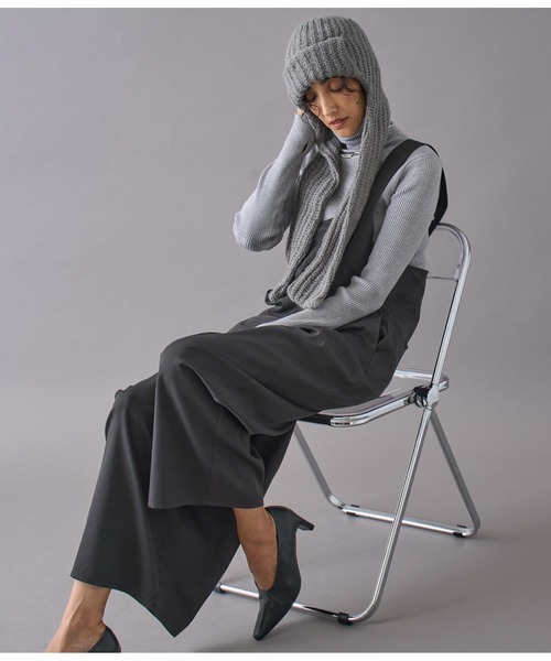 Settimissimo（セッティミッシモ）の「モヘヤロングイヤーマフラーニットキャップ（ニットキャップ/ビーニー・レディース・アイボリー/ブラック/グレー・FREE）」の13枚目の写真