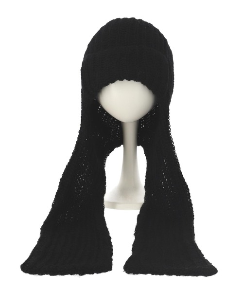 Settimissimo（セッティミッシモ）の「モヘヤロングイヤーマフラーニットキャップ（ニットキャップ/ビーニー・レディース・アイボリー/ブラック/グレー・FREE）」の18枚目の写真