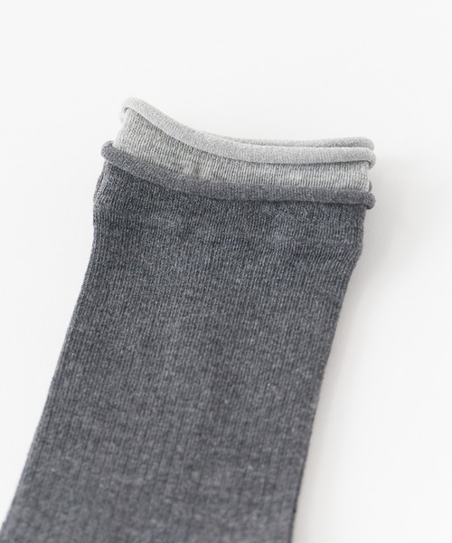 ROOPTOKYO（ループトウキョウ）の「▲配色レイヤードリブソックス（ソックス/靴下・レディース・ライトグレー/ブラウン/ダークグレー/ホワイト系/ブラック/カーキ・FREE）」の13枚目の写真