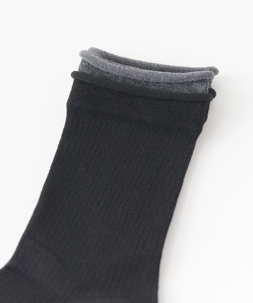 ROOPTOKYO（ループトウキョウ）の「▲配色レイヤードリブソックス（ソックス/靴下・レディース・ライトグレー/ブラウン/ダークグレー/ホワイト系/ブラック/カーキ・FREE）」の11枚目の写真
