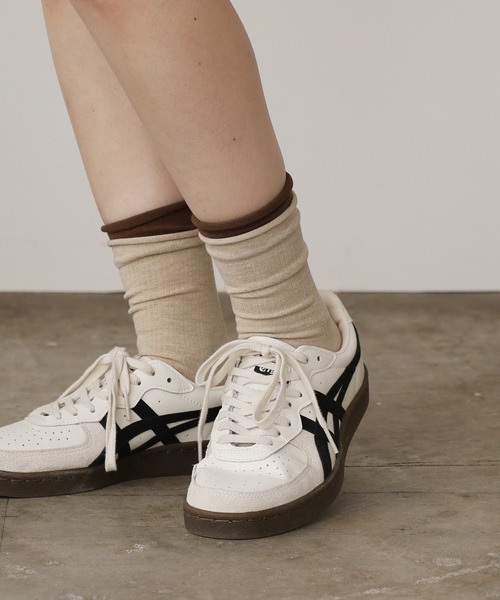ROOPTOKYO（ループトウキョウ）の「▲配色レイヤードリブソックス（ソックス/靴下・レディース・ライトグレー/ブラウン/ダークグレー/ホワイト系/ブラック/カーキ・FREE）」の8枚目の写真