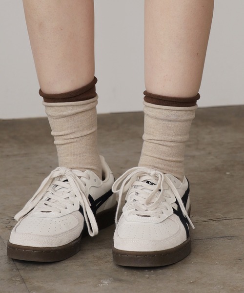 ROOPTOKYO（ループトウキョウ）の「▲配色レイヤードリブソックス（ソックス/靴下・レディース・ライトグレー/ブラウン/ダークグレー/ホワイト系/ブラック/カーキ・FREE）」の9枚目の写真