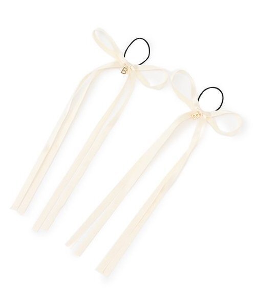 by LOVEiT（バイラビット）の「リボンポニー2P（ヘアゴム・キッズ・ホワイト/ベージュ/ブラック・FREE）」の3枚目の写真