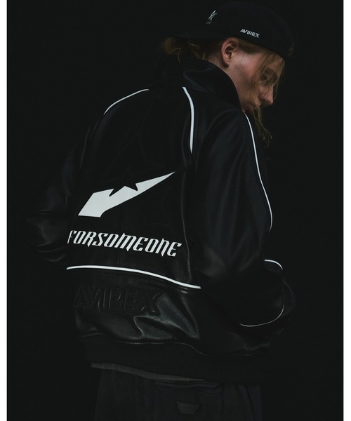 FORSOMEONE AVIREX LEATHER JACKET（スタジャン）｜FORSOMEONE