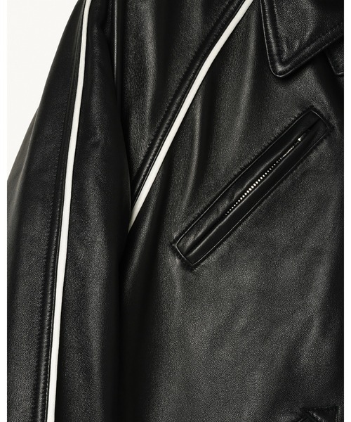 セール】FORSOMEONE AVIREX LEATHER JACKET（スタジャン）｜FORSOMEONE