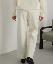 【LA PEAU DE GEM】 スムースニットパンツ