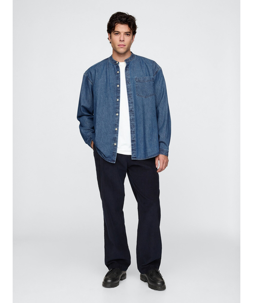 GAP（ギャップ）の「カラーレス デニム ビッグシャツ（シャツ/ブラウス・メンズ・インディゴブルー・M/XS/L/XL/S）」の3枚目の写真