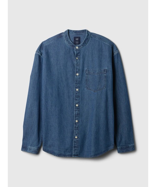 GAP（ギャップ）の「カラーレス デニム ビッグシャツ（シャツ/ブラウス・メンズ・インディゴブルー・M/XS/L/XL/S）」の5枚目の写真