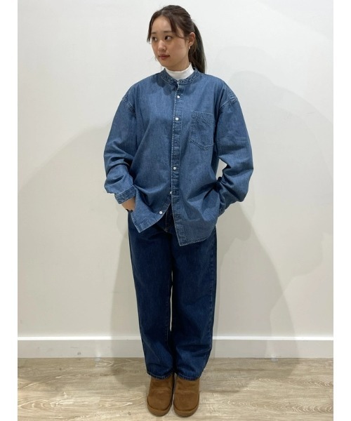 GAP（ギャップ）の「カラーレス デニム ビッグシャツ（シャツ/ブラウス・メンズ・インディゴブルー・M/XS/L/XL/S）」の7枚目の写真