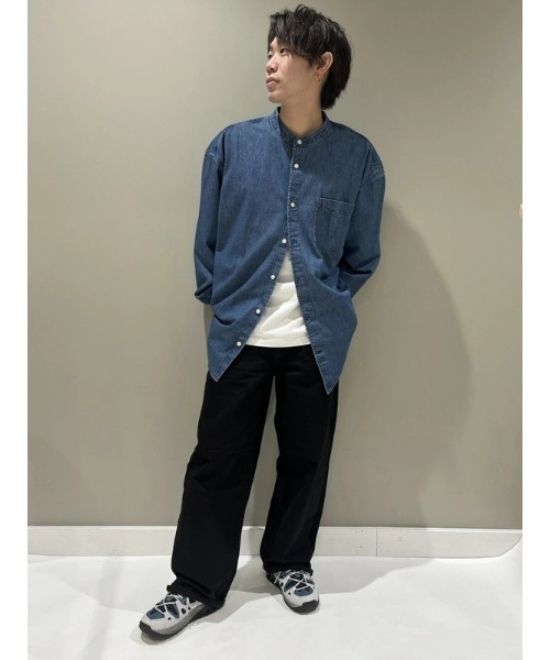 GAP（ギャップ）の「カラーレス デニム ビッグシャツ（シャツ/ブラウス・メンズ・インディゴブルー・M/XS/L/XL/S）」の6枚目の写真