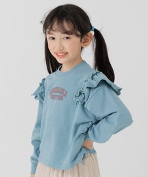 JAM & LINK | 肩フリルピグメント裏毛トレーナー(スウェット)