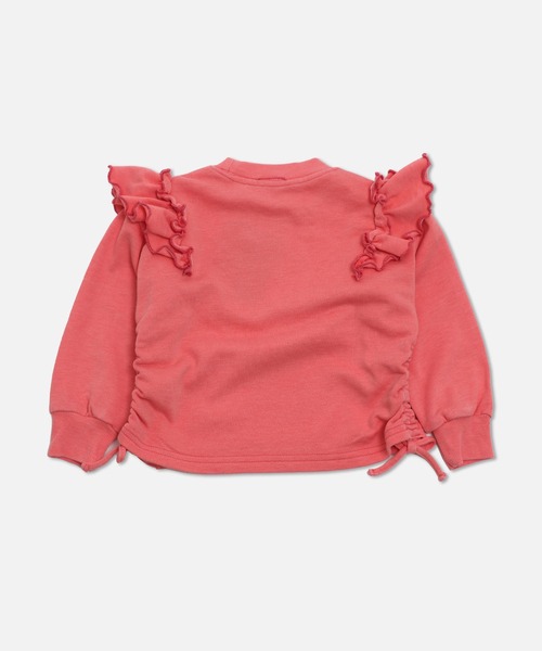 JAM & LINK（ジャムアンドリンク）の「肩フリルピグメント裏毛トレーナー（スウェット・キッズ・ミント/ピンク/ブラック・100cm/110cm/120cm/130cm/140cm/150cm/160cm）」の7枚目の写真