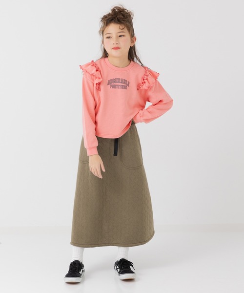 JAM & LINK（ジャムアンドリンク）の「肩フリルピグメント裏毛トレーナー（スウェット・キッズ・ミント/ピンク/ブラック・100cm/110cm/120cm/130cm/140cm/150cm/160cm）」の22枚目の写真