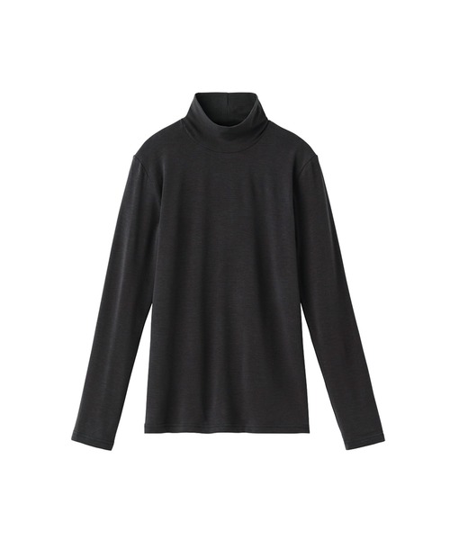 GUNZE(グンゼ)の「GUNZE グンゼ HOT MAGIC ファイヤーアセドロン レディース ハイネック長袖インナー(Tシャツ/カットソー・レディース・チャコールグレー/ブラウン/ブラック・MEDIUM/LARGE/X-LARGE)」の2枚目の写真