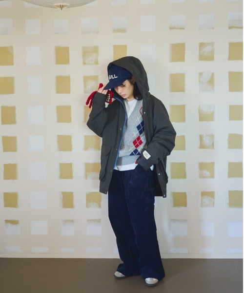 common gull products.(コモンガルプロダクツ)の「お隣さんのアーガイルニット(ニット/セーター・レディース・ネイビー/グレー系/レッド系・MEDIUM/LARGE)」の19枚目の写真