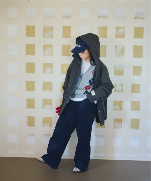 common gull products.(コモンガルプロダクツ)の「お隣さんのアーガイルニット(ニット/セーター・レディース・ネイビー/グレー系/レッド系・MEDIUM/LARGE)」の20枚目の写真