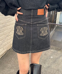 Chico（チコ）の「【WEB限定/セットアップ対応】ポケット刺繍台形デニムスカート（スカート・レディース）」