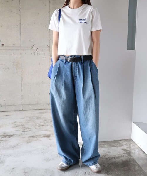 ANME(アンメ)の「【新色追加】ANME刺繍ロゴミニTシャツ(Tシャツ/カットソー・レディース・ホワイト×ブラック/グレー系その他/ホワイト×レッド/ホワイト×ブルー/ブラック×ホワイト/ライトグレー系/ベージュ系その他/ホワイト×グレー・M/L)」の11枚目の写真