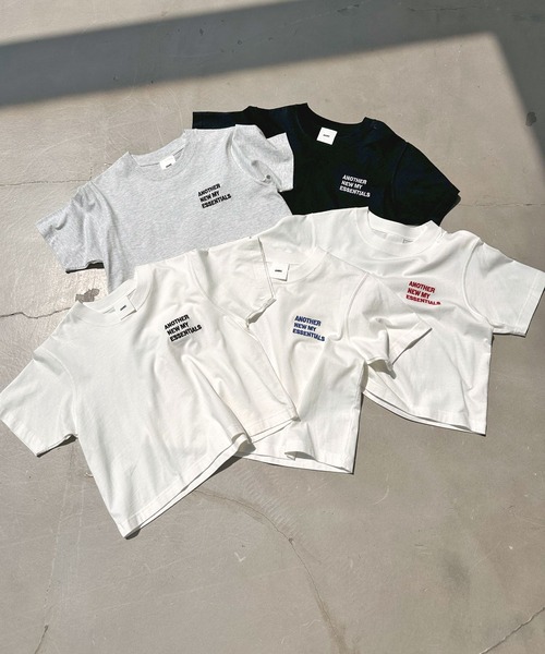 ANME(アンメ)の「【新色追加】ANME刺繍ロゴミニTシャツ(Tシャツ/カットソー・レディース・ホワイト×ブラック/グレー系その他/ホワイト×レッド/ホワイト×ブルー/ブラック×ホワイト/ライトグレー系/ベージュ系その他/ホワイト×グレー・M/L)」の12枚目の写真