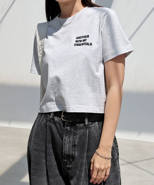 ANME(アンメ)の「【新色追加】ANME刺繍ロゴミニTシャツ(Tシャツ/カットソー・レディース・ホワイト×ブラック/グレー系その他/ホワイト×レッド/ホワイト×ブルー/ブラック×ホワイト/ライトグレー系/ベージュ系その他/ホワイト×グレー・M/L)」の14枚目の写真
