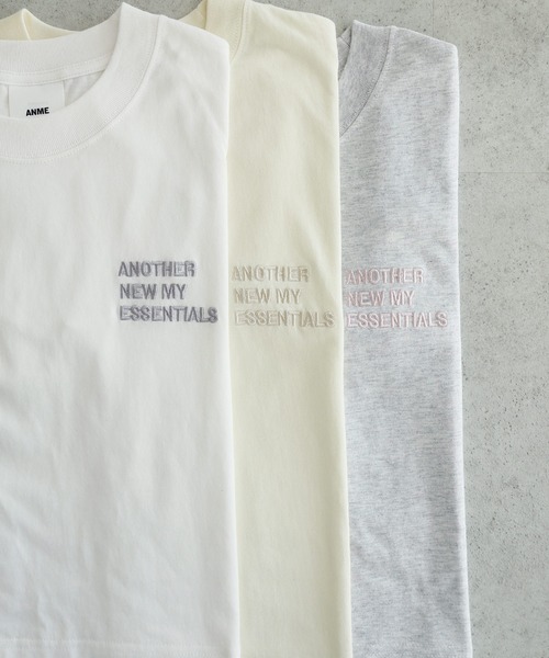 ANME(アンメ)の「【新色追加】ANME刺繍ロゴミニTシャツ(Tシャツ/カットソー・レディース・ホワイト×ブラック/グレー系その他/ホワイト×レッド/ホワイト×ブルー/ブラック×ホワイト/ライトグレー系/ベージュ系その他/ホワイト×グレー・M/L)」の18枚目の写真