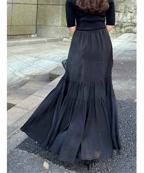 lilybrown アシメカラーニットコンビワンピース セール】アシメカラーニットコンビワンピース（ワンピース