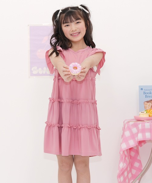 Bee des Bee（ビーデスビー）の「ティアードワンピース（ワンピース・キッズ・ピンク/ライトパープル/ブラック・140cm/110cm/130cm/120cm/100cm/150cm）」の6枚目の写真