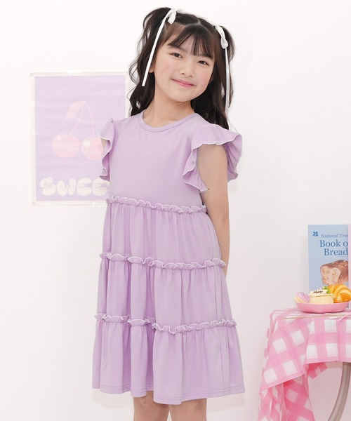 Bee des Bee（ビーデスビー）の「ティアードワンピース（ワンピース・キッズ・ピンク/ライトパープル/ブラック・140cm/110cm/130cm/120cm/100cm/150cm）」の9枚目の写真