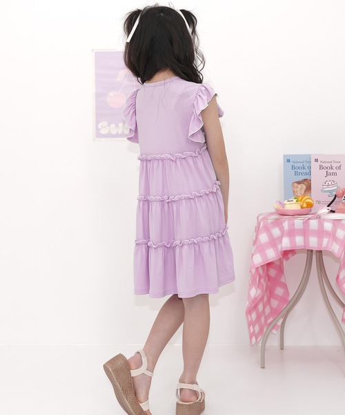 Bee des Bee（ビーデスビー）の「ティアードワンピース（ワンピース・キッズ・ピンク/ライトパープル/ブラック・140cm/110cm/130cm/120cm/100cm/150cm）」の11枚目の写真