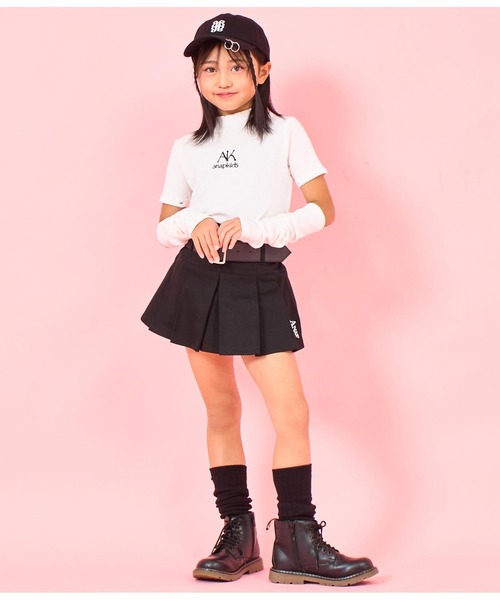 ANAP kids（アナップキッズ）の「【ジュニアお揃い】ベルト付プリーツスカート（スカート・キッズ・ブラック/グレー/ベージュ・110cm/120cm/130cm）」の13枚目の写真