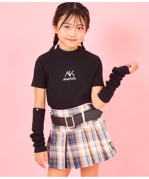 ANAP kids（アナップキッズ）の「【ジュニアお揃い】ベルト付プリーツスカート（スカート・キッズ・ブラック/グレー/ベージュ・110cm/120cm/130cm）」の21枚目の写真