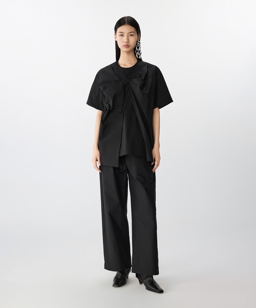 ブラウス シャツ Breeze Tie Asym Shirt / リボンシャツブラウス レディース JNBY ブラウス シャツ Breeze Tie Asym Shirt / リボンシャツ