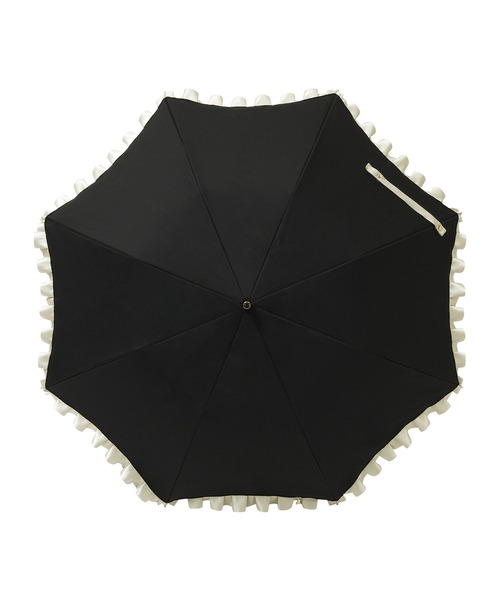 LANVIN en Bleu 遮光晴雨兼用 折りたたみ日傘 ’シャイニーフリル’ LANVIN en Bleu 折りたたみ傘 遮光 晴雨兼用 折りたたみ日傘