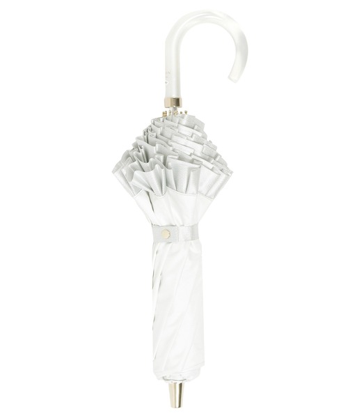 セール】遮光 晴雨兼用 折りたたみ日傘 'シャイニーフリル