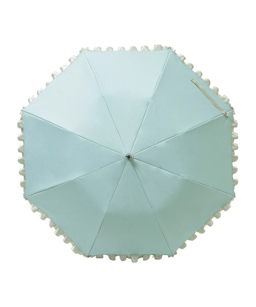 LANVIN en Bleu 遮光晴雨兼用 折りたたみ日傘 ’シャイニーフリル’ セール】遮光 晴雨兼用 折りたたみ日傘 'シャイニーフリル