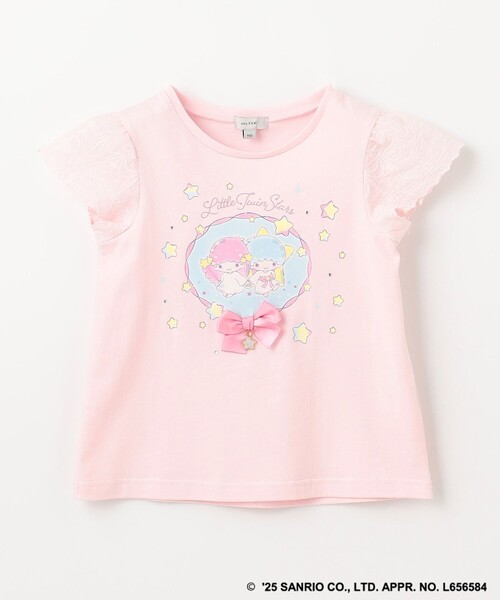 ANY（エニィ）の「【any FAM× リトルツインスターズ 】キキ＆ララ 袖レースTシャツ（Tシャツ/カットソー・キッズ・ホワイト系/サックスブルー系/ピンク系・90/100/110/120/130）」の10枚目の写真