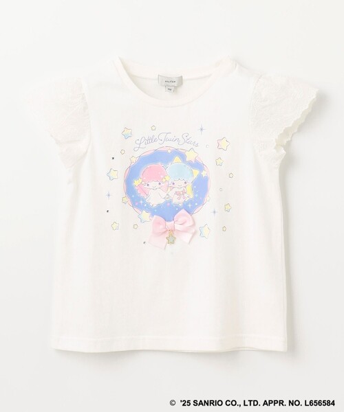 ANY（エニィ）の「【any FAM× リトルツインスターズ 】キキ＆ララ 袖レースTシャツ（Tシャツ/カットソー・キッズ・ホワイト系/サックスブルー系/ピンク系・90/100/110/120/130）」の18枚目の写真