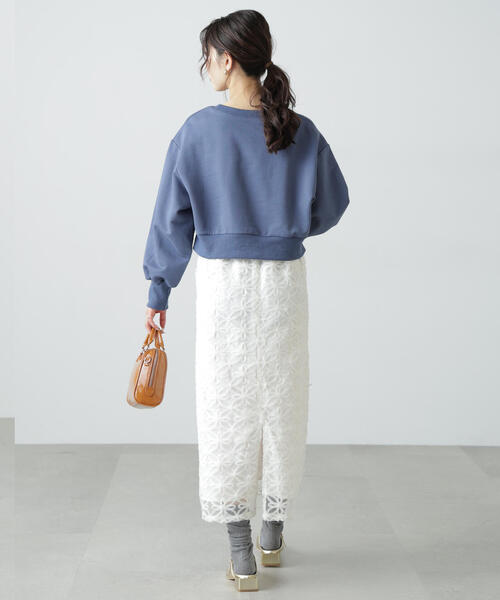 FREE'S MART(フリーズマート)の「◆サークルロゴ刺繍ショート丈スウェット(スウェット・レディース・ネイビー/ブラック/ホワイト系その他・FREE)」の16枚目の写真