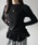 me+em select�i�~�[���Z���N�g�j�́u�y �Rcolor �z���t�������C���[�h�����g�b�v�X �^ hem frill layered long sleeve tops�iT�V���c/�J�b�g�\�[�j�v�b�u���b�N