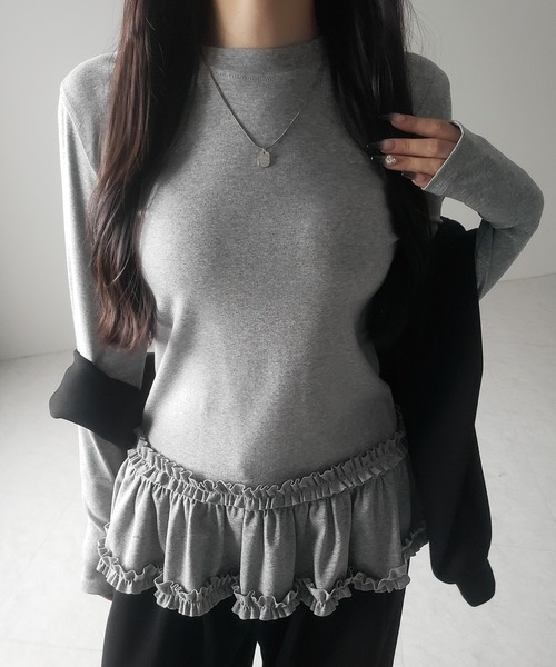 FLARE UP レイヤードレースフリルトップス 3color FLARE UP レイヤードレースフリルトップス 3color トップス