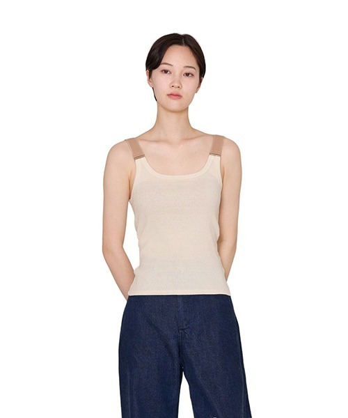 BASERANGE（ベースレンジ）の「BASERANGE / ベースレンジ：SUSPEND TANK：TOSUT-RC-SU24[ANN]（タンクトップ・レディース・ベージュ系その他・S）」の7枚目の写真