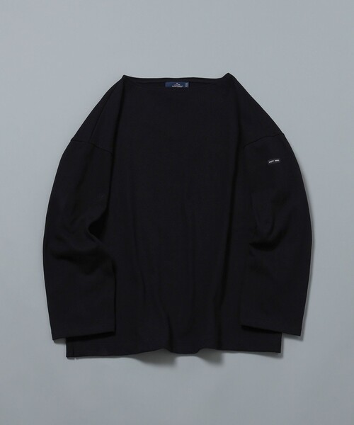 BEAMS F(ビームスエフ)の「SAINT JAMES / ルーズフィット ソリッド ボートネック Tシャツ(Tシャツ/カットソー・メンズ・ダークブラウン/ブラック・5/6/4)」の2枚目の写真