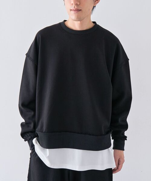 CRAFT STANDARD BOUTIQUE（クラフトスタンダードブティック）の「【ユニセックス】ダブルフェイスカットオフスウェット（スウェット・レディース・グレー/ブラック/ベージュ・L/S/M）」の2枚目の写真