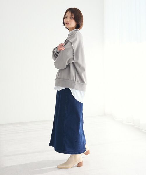 CRAFT STANDARD BOUTIQUE（クラフトスタンダードブティック）の「【ユニセックス】ダブルフェイスカットオフスウェット（スウェット・レディース・グレー/ブラック/ベージュ・L/S/M）」の10枚目の写真