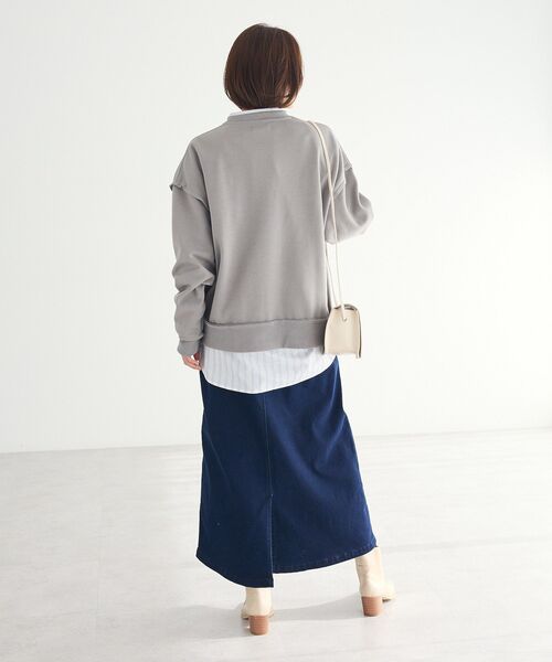 CRAFT STANDARD BOUTIQUE（クラフトスタンダードブティック）の「【ユニセックス】ダブルフェイスカットオフスウェット（スウェット・レディース・グレー/ブラック/ベージュ・L/S/M）」の11枚目の写真