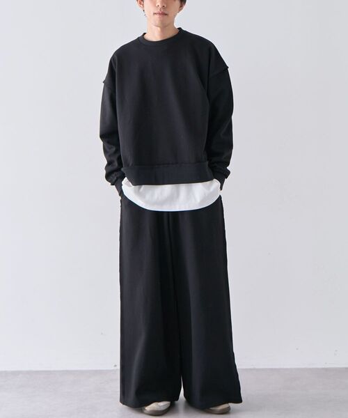 CRAFT STANDARD BOUTIQUE（クラフトスタンダードブティック）の「【ユニセックス】ダブルフェイスカットオフスウェット（スウェット・レディース・グレー/ブラック/ベージュ・L/S/M）」の15枚目の写真