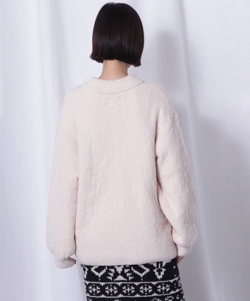 ROSE BUD(ローズバッド)の「(GENE HEAVENS)コンチョボタン モコモコ ヘンリーネックトップス(ニット/セーター・レディース・ホワイト/ブラック/ベージュ・ONE SIZE)」の10枚目の写真